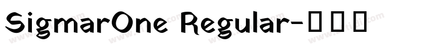 SigmarOne Regular字体转换
